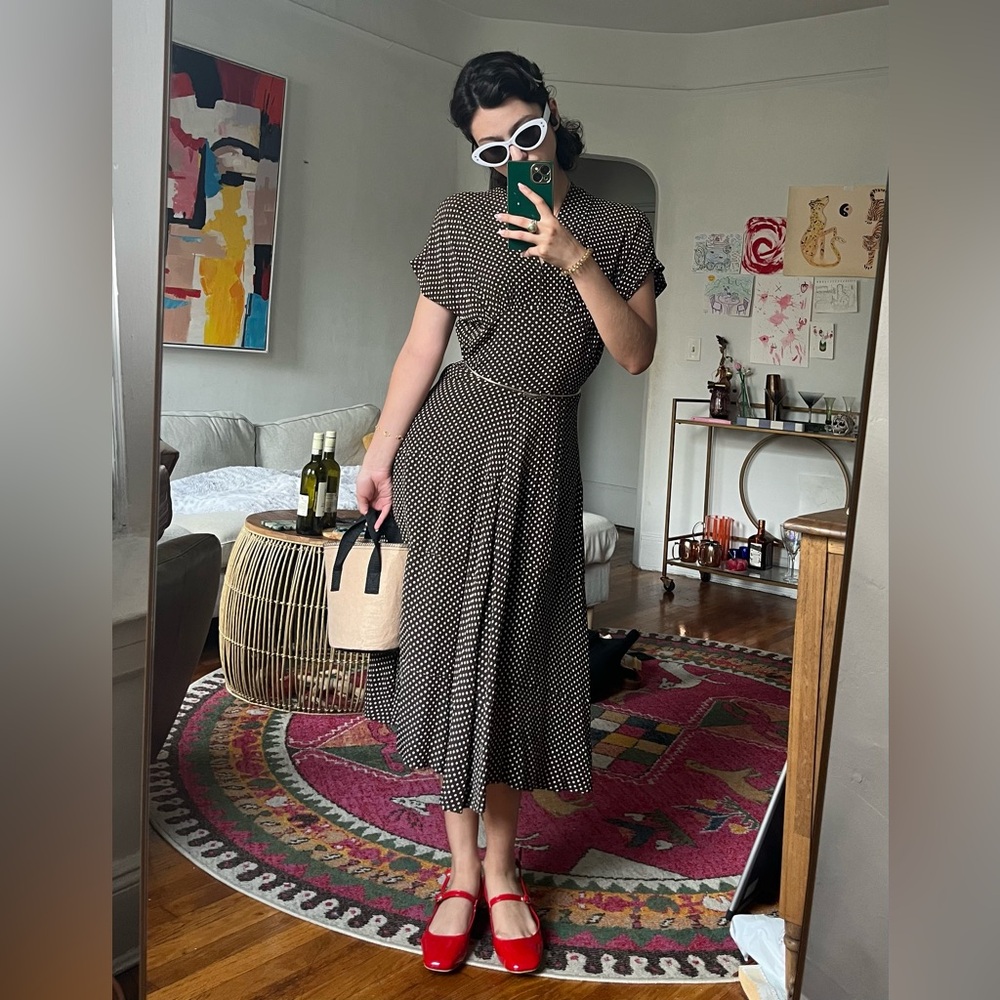 Polka Dot Midi Dress
